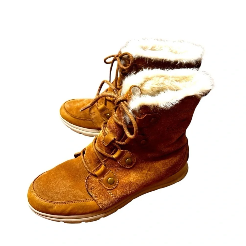 Sorel Explorer II Joan Boot-Faux Fur Lined Waterproof Leather Winter Boot-Size10 - Picture 3 of 9